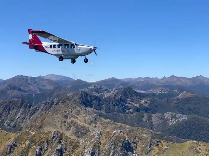 ZUG on route to Karamea overhead Kahurangi National Park