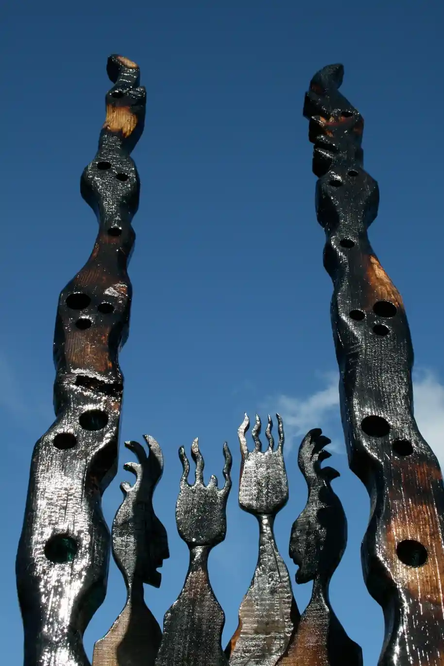 Burnt Wood Totems Lollokiki Sculpture705