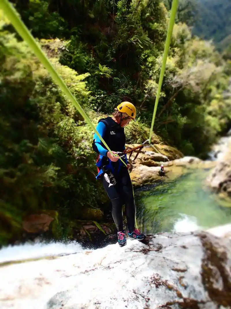 Abseiling a river with Abel Tasman Canyons